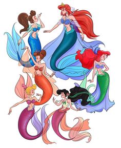 Ilustración de las hermanas de Ariel