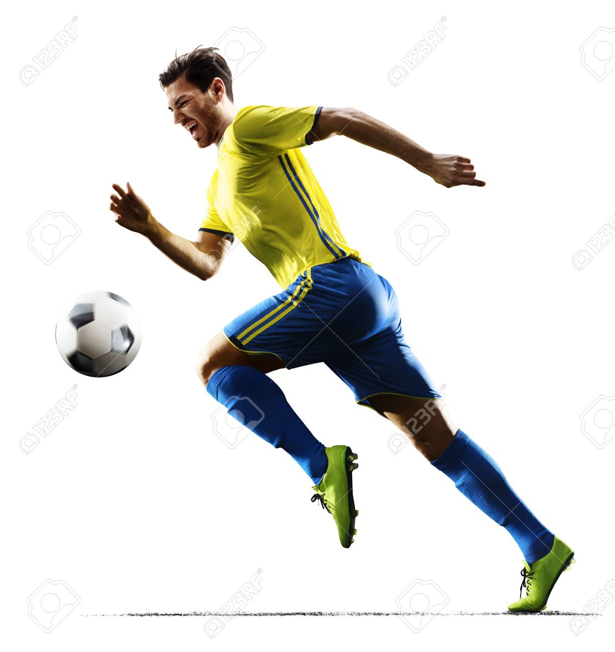 Jugador de fútbol en acción