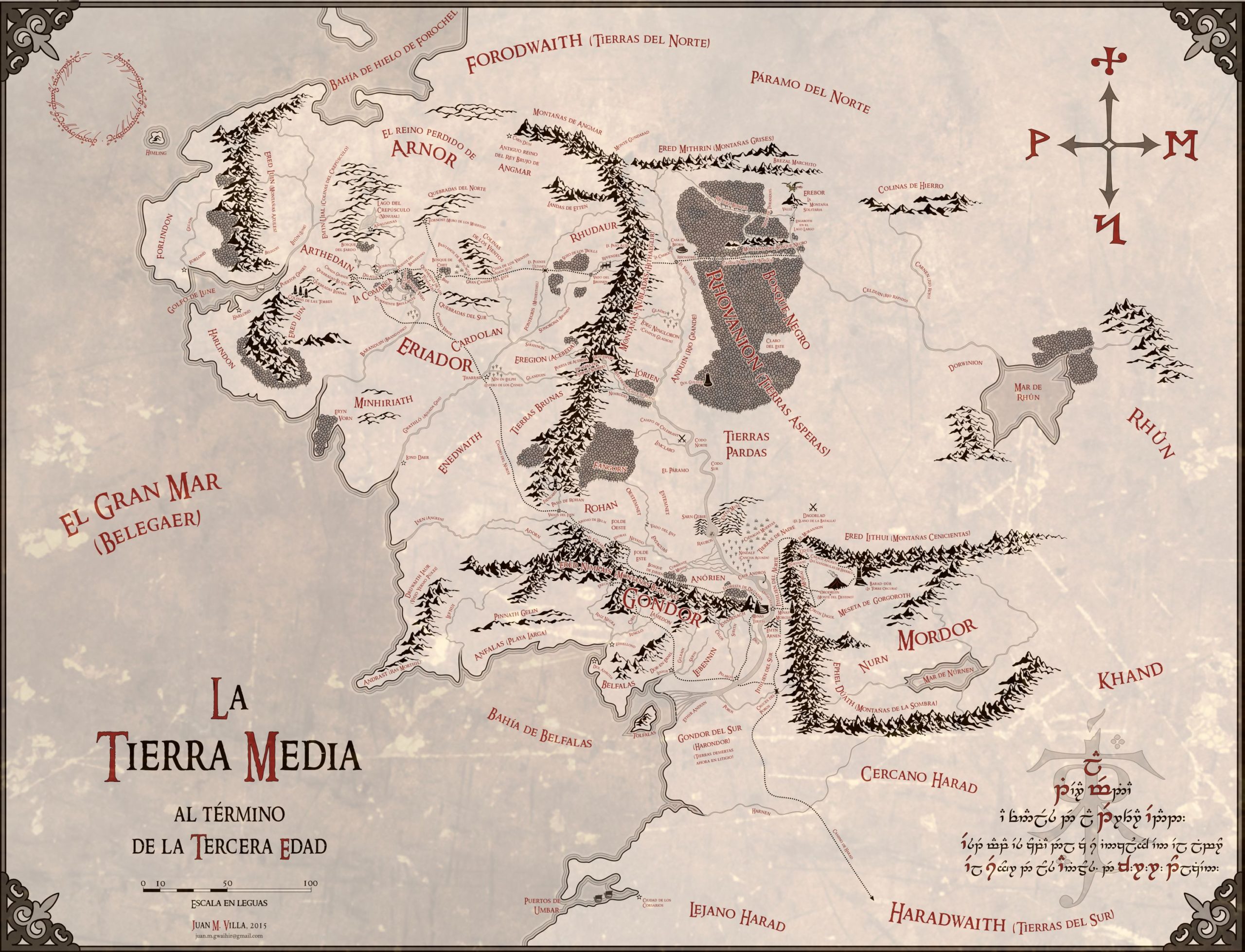 Mapa de la Tierra Media