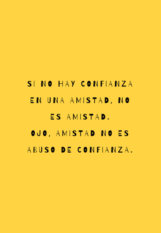 Amistad genuina y confianza