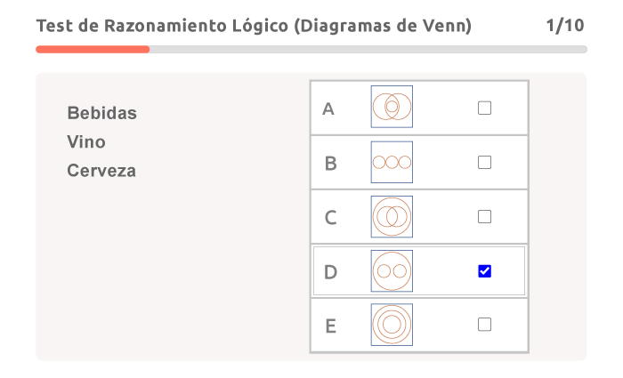 Comparación de pruebas de pensamiento